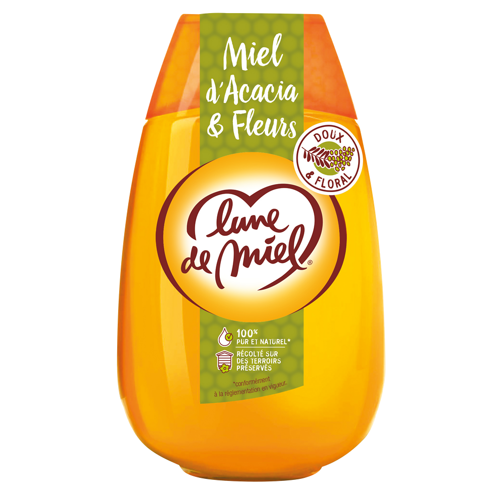 Miel liquide d'acacia et fleurs LUNE DE MIEL, squeezer 500g