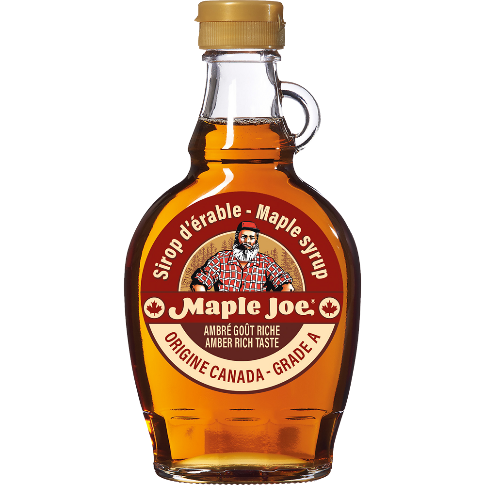 Sirop d'érable du Canada MAPLE JOE, bouteille en verre de 250g