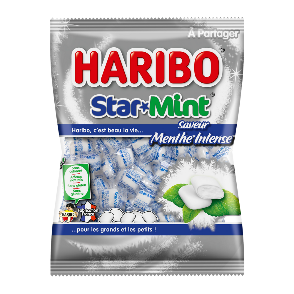 Bonbons à la mente Ricqlès Starmint HARIBO, 200g