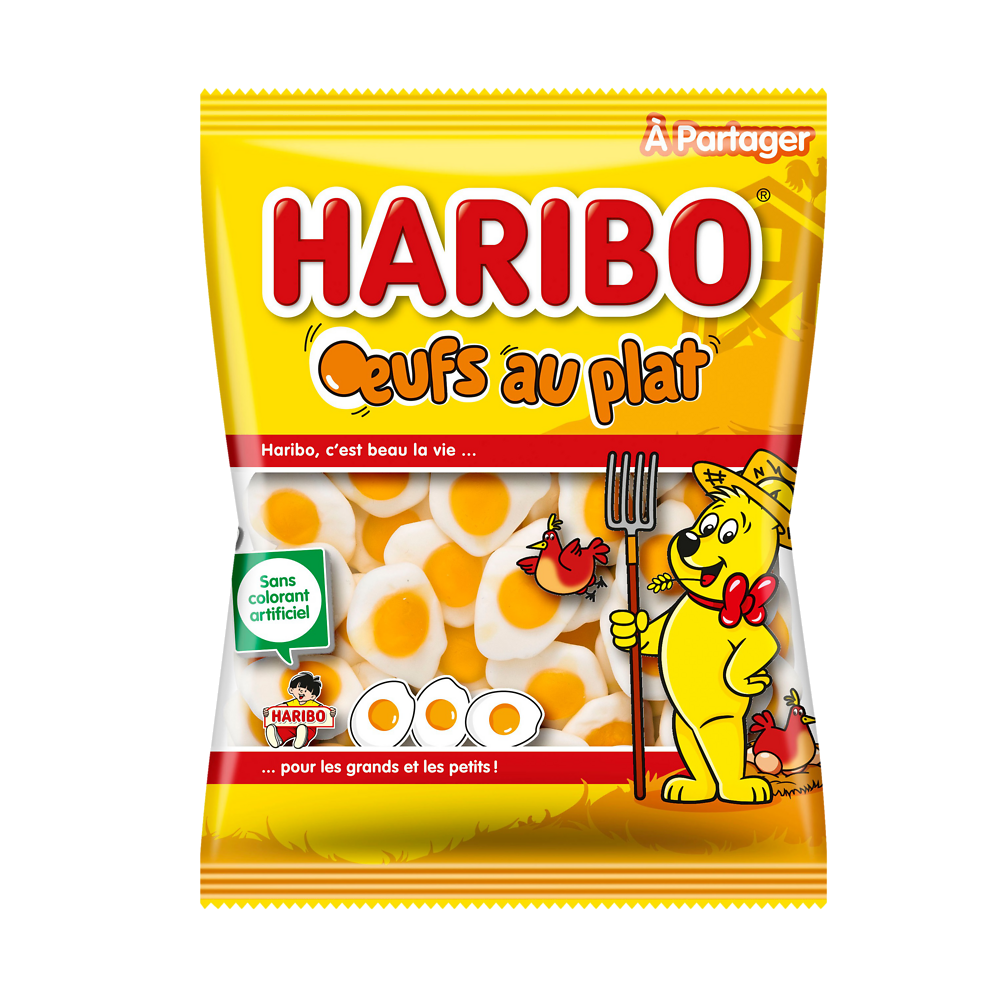 Bonbons gélifiés Oeufs au Plat HARIBO, 300g