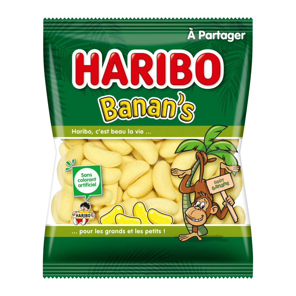 Bonbon Banan's HARIBO, sachet de 300g