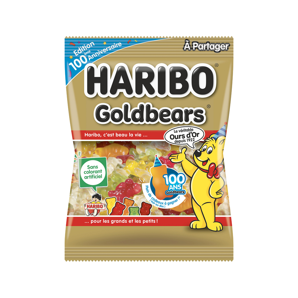 Bonbons ours d'or, sachet de 300g