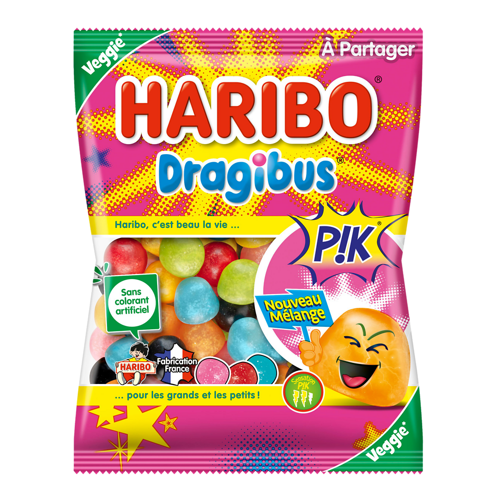 Confiserie dragibus pik HARIBO, sachet de 230g