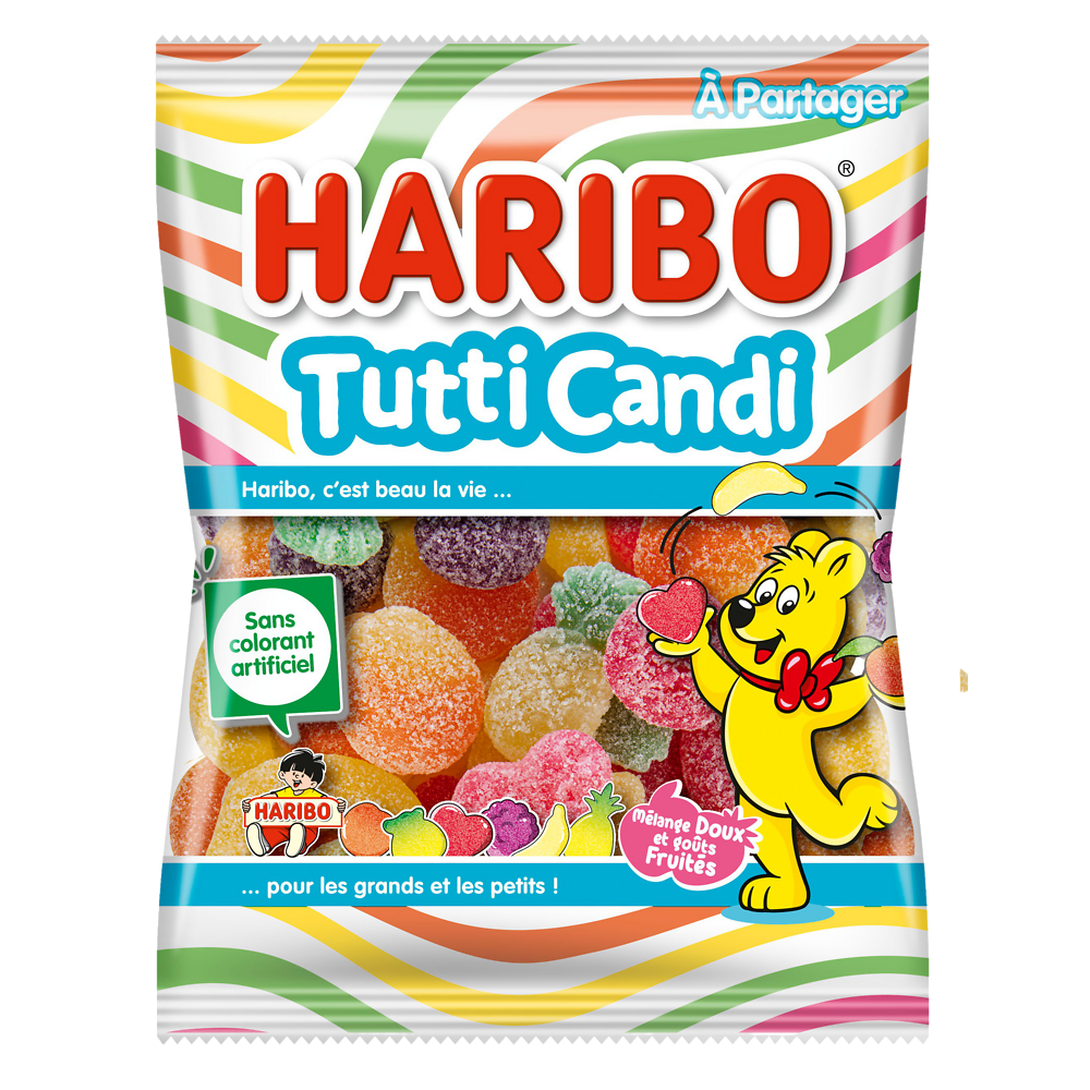 Confiserie tutti candi bonbons HARIBO, sachet de 250g