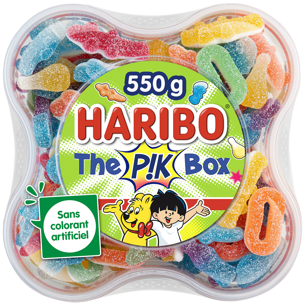 Confiserie the pik box HARIBO, paquet de 550g