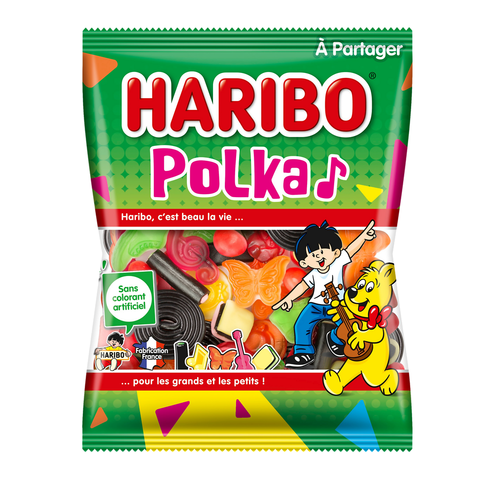 Bonbon Polka HARIBO, sachet 300g