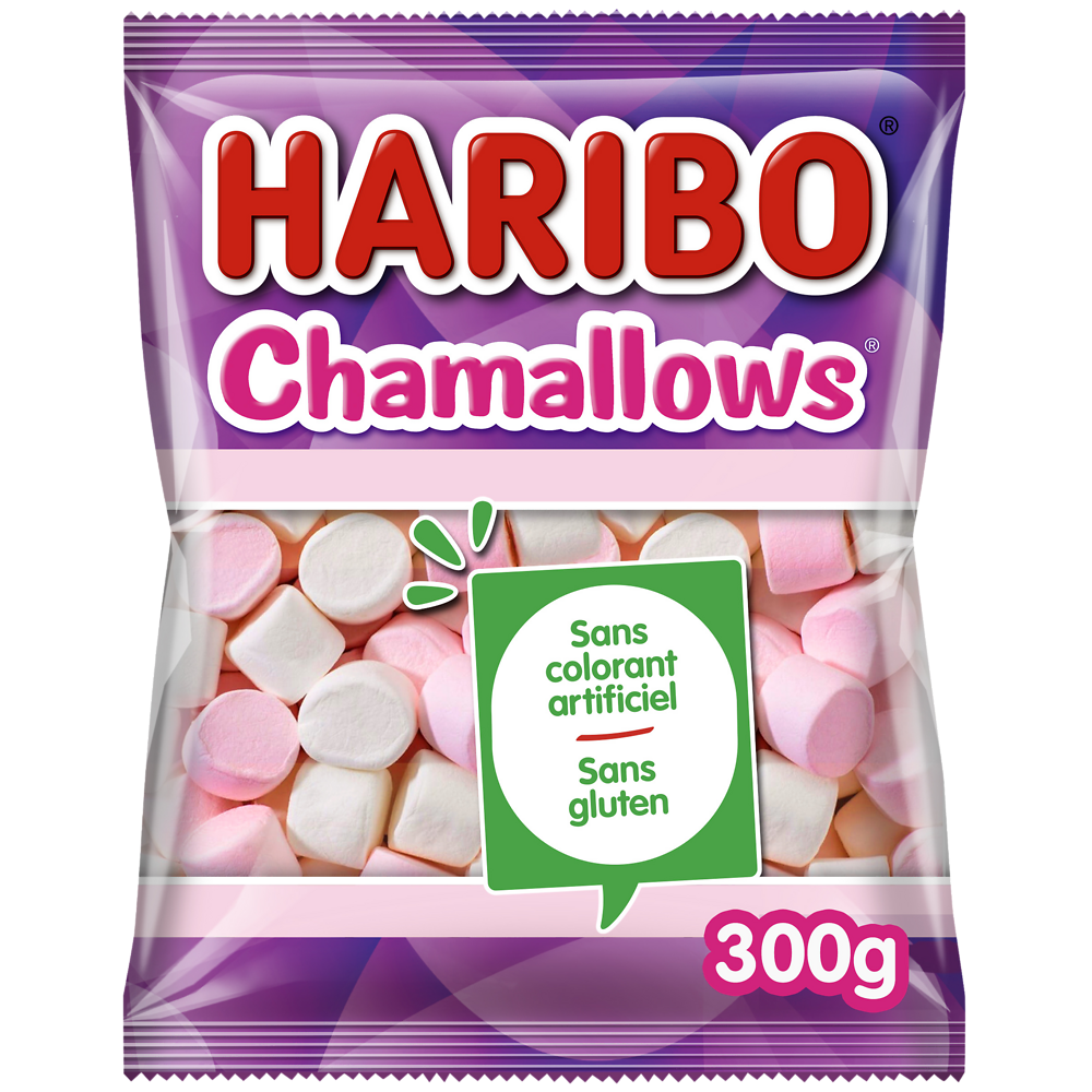 Confiserie Chamallows Marshmallows HARIBO sachet 300g