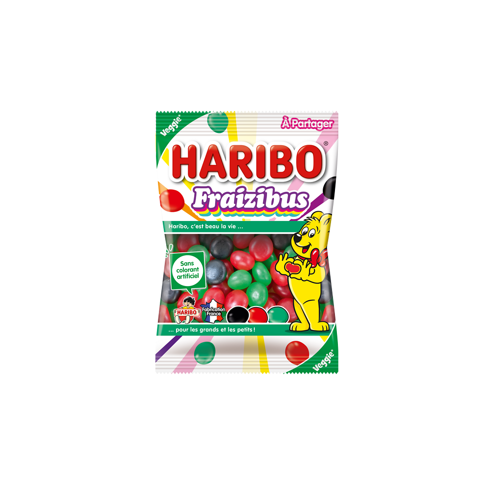 Confiserie dragéifiée fraizibus HARIBO 220g