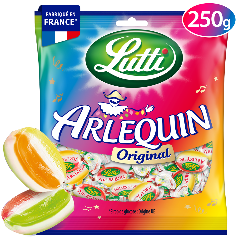 Bonbons Arlequin Original LUTTI - Sachet de 250g