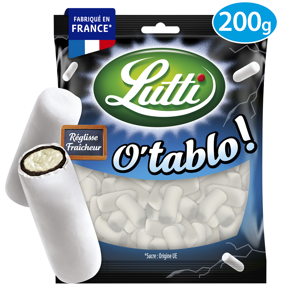 Bonbons O'Tablo au réglisse LUTTI - Sachet de 200g