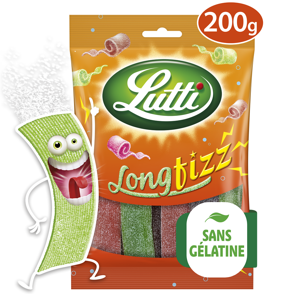 Bonbons Longfizz piquants LUTTI - Sachet de 200g