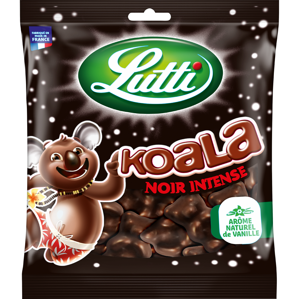 Bonbons Guimauve Koala au chocolat noir LUTTI - Sachet de 185g