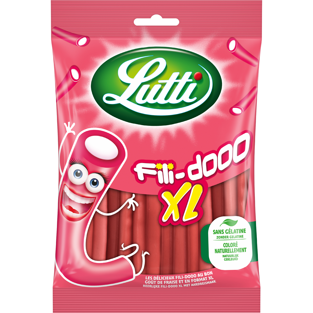 Bonbons Fili Dooo XL à la fraise LUTTI - Sachet de 180g