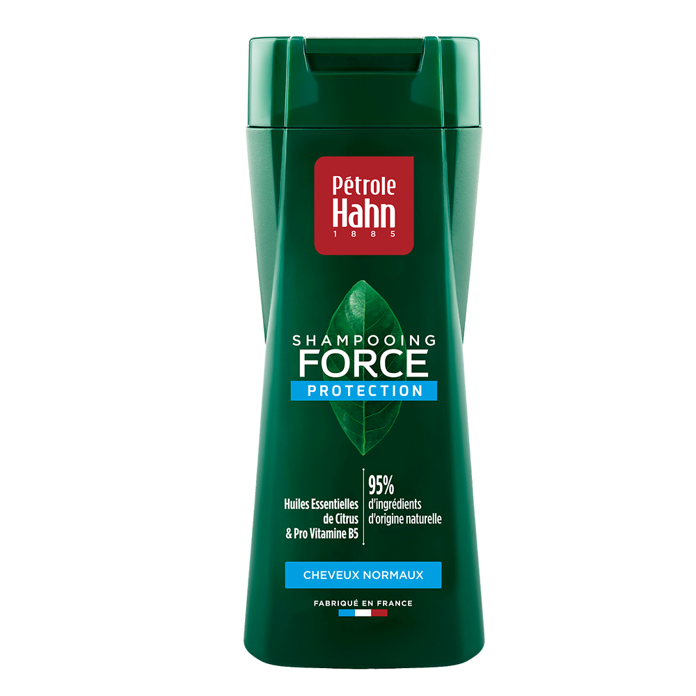 Shampooing Force Original Bleu pour cheveux normaux PETROLE HAHN, flacon de 250ml