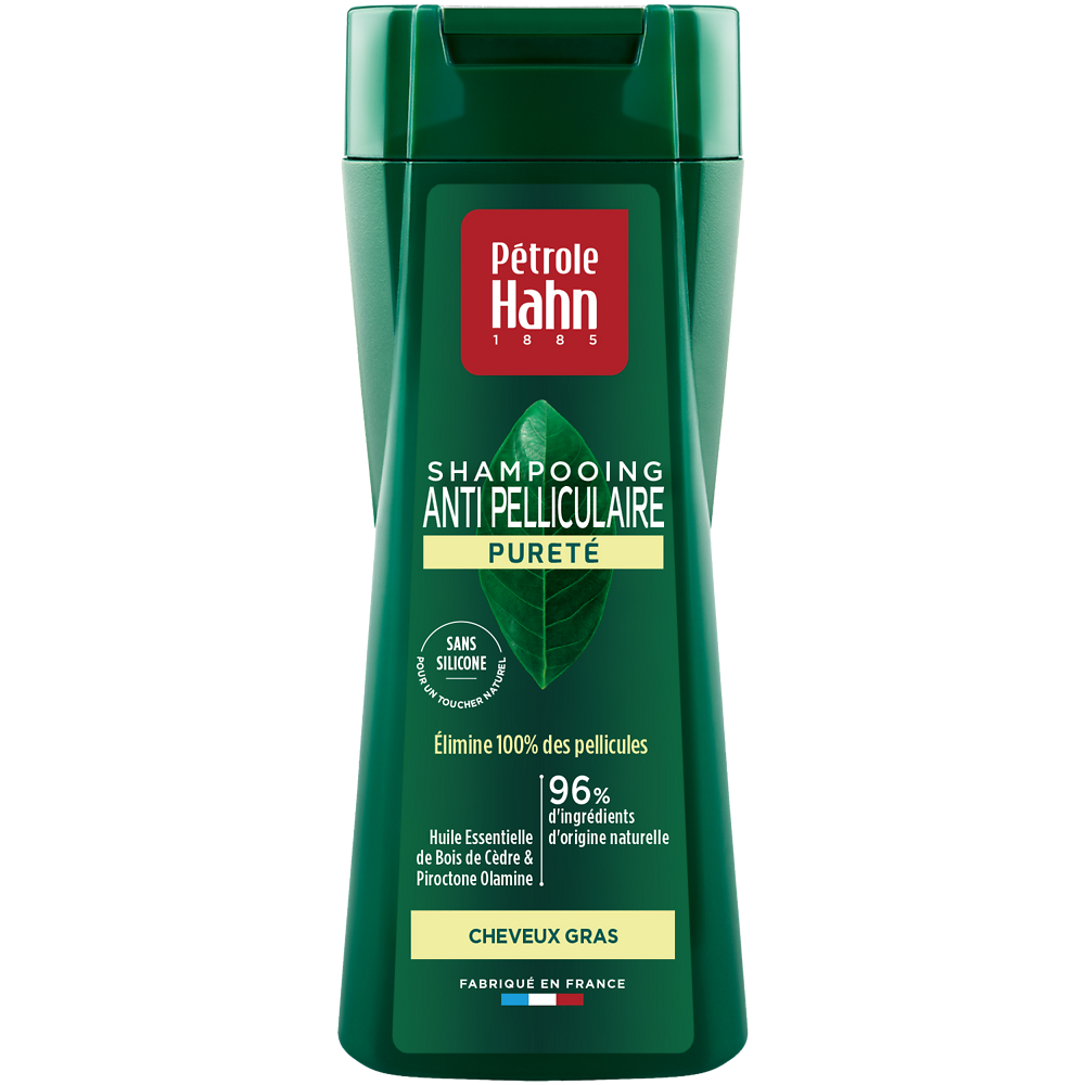 Shampooing Stop Pellicules pour cheveux gras PETROLE HAHN, flacon de 250ml