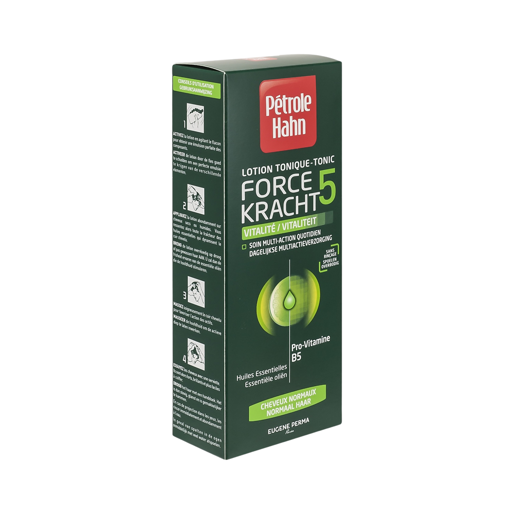 Lotion capillaire tonique verte force 5 PETROLE HAHN, flacon de 300ml