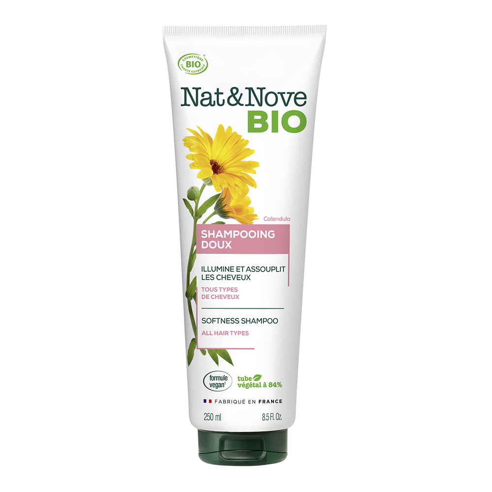 Shampooing calendula tous types de cheveux bio NAT&NOVE BIO, 250ml