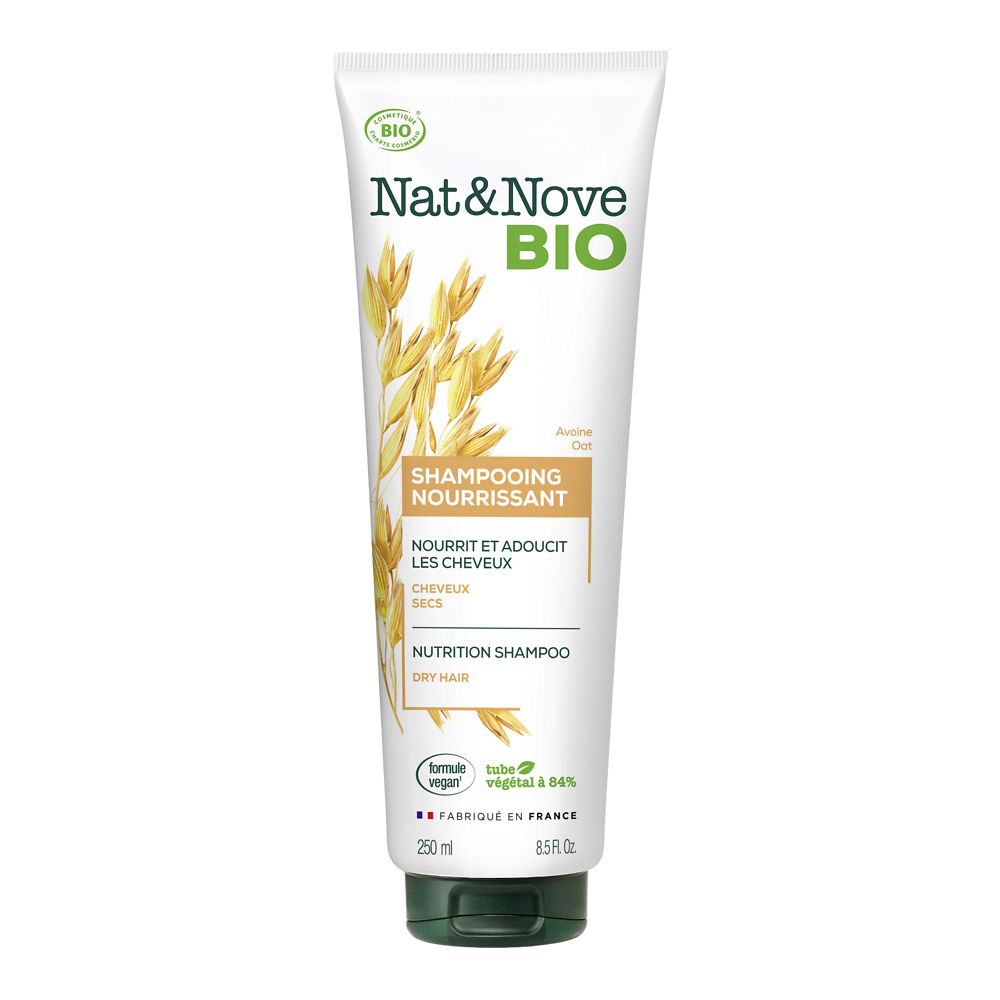 Shampooing avoine cheveux secs bio NAT&NOVE BIO, 250ml