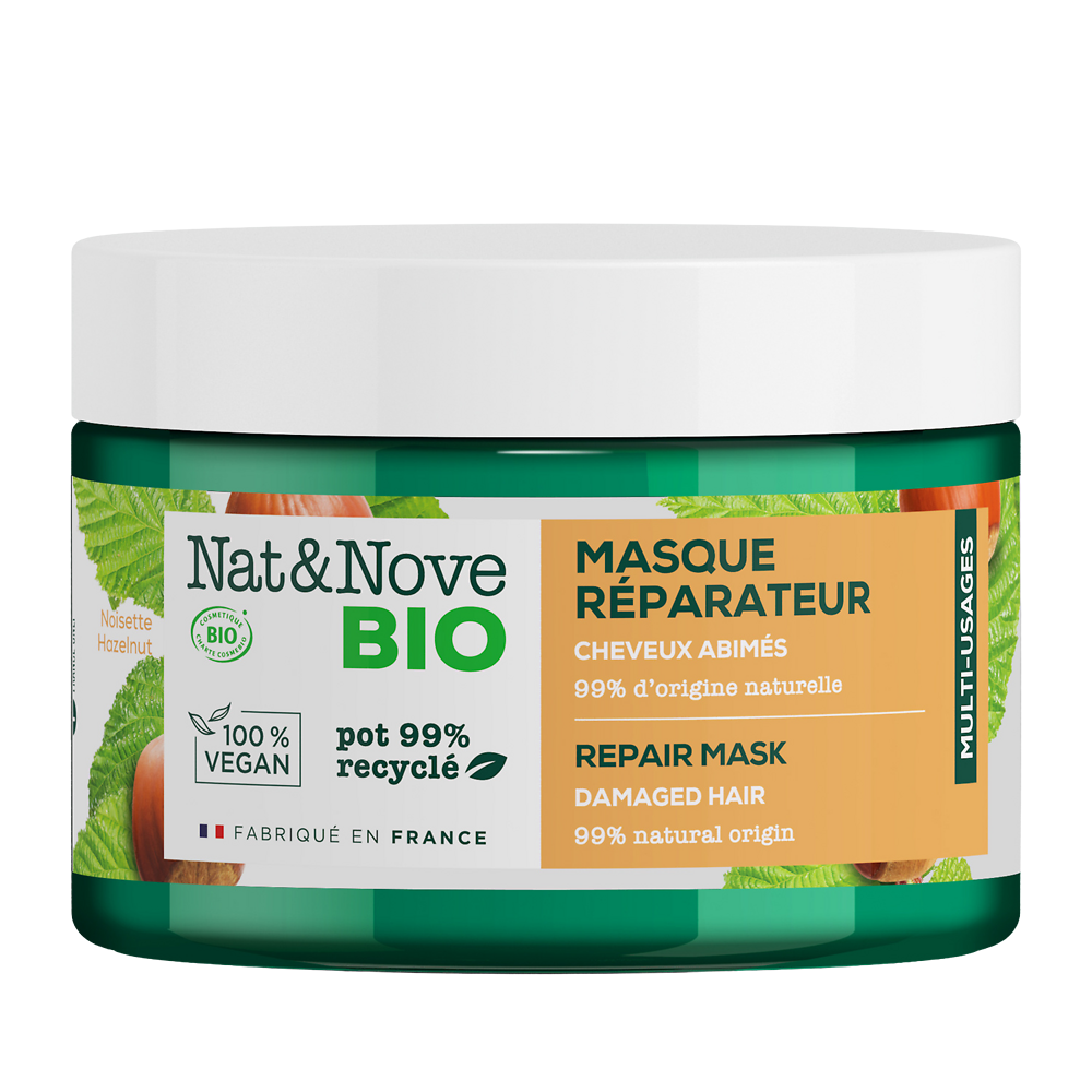 Masque capillaire réparateur bio cheveux abîmés NAT&NOVE BIO, 300ml