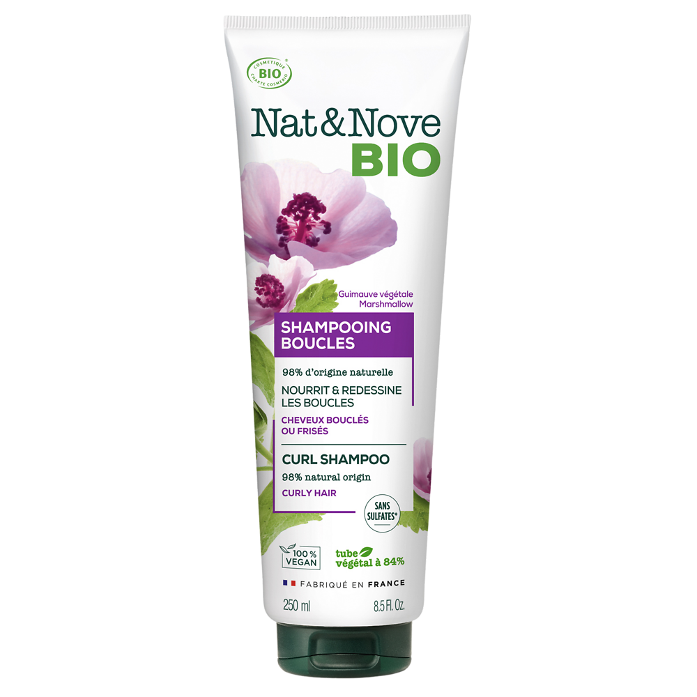 Shampooing cheveux bouclés bio NAT&NOVE BIO, 250ML