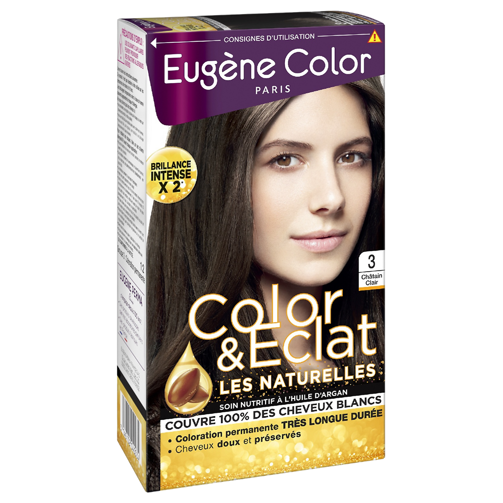 Coloration permanente châtain clair n°3 EUGÈNE COLOR