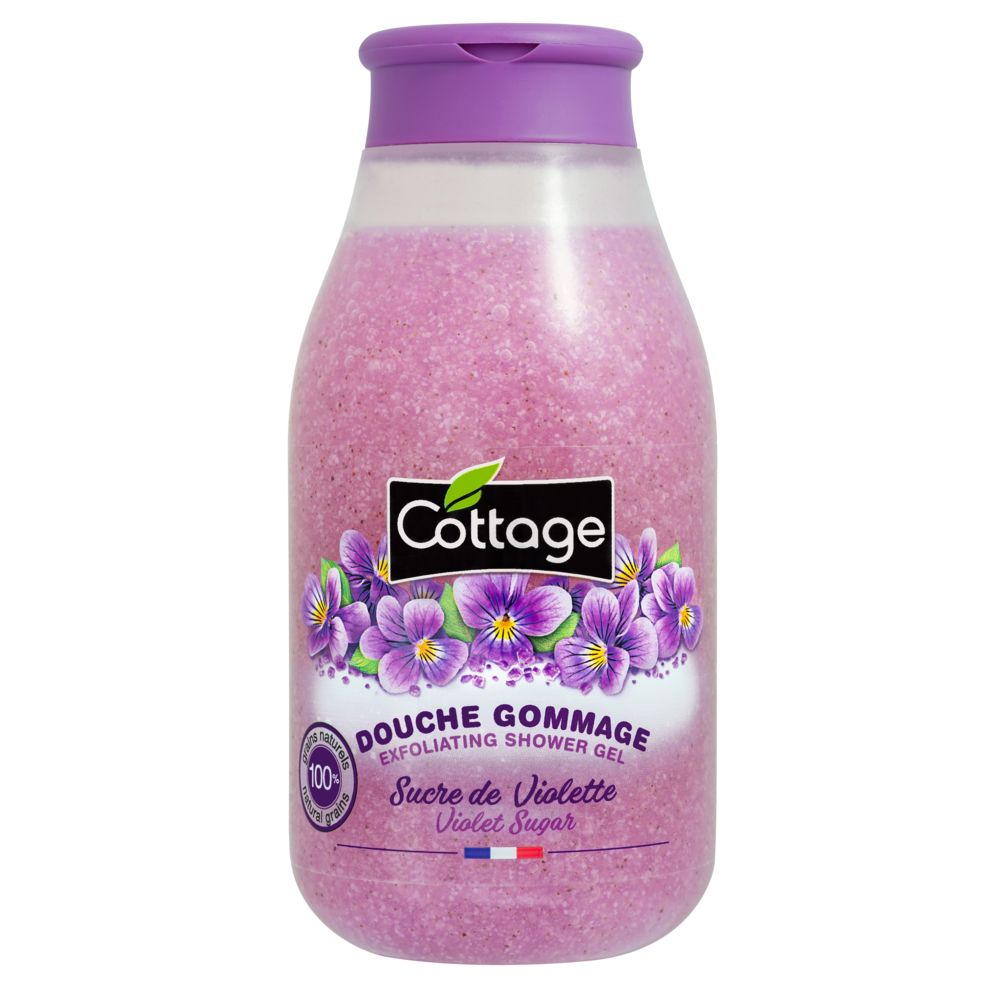 Douche gommage quotidienne sucre de violette COTTAGE fl.270ml