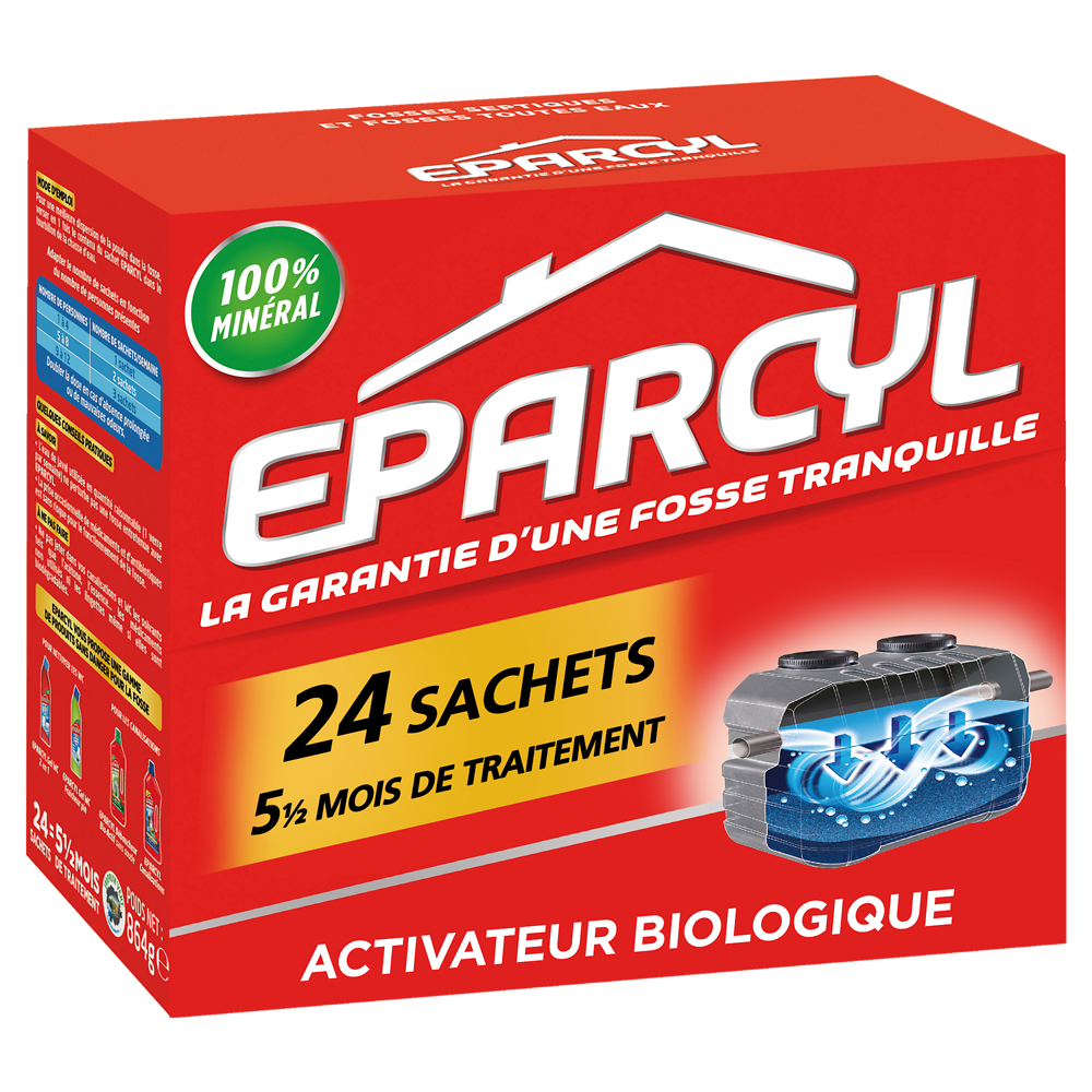 Entretien fosse septique odeurs & engorgement EPARCYL - 24 sachets