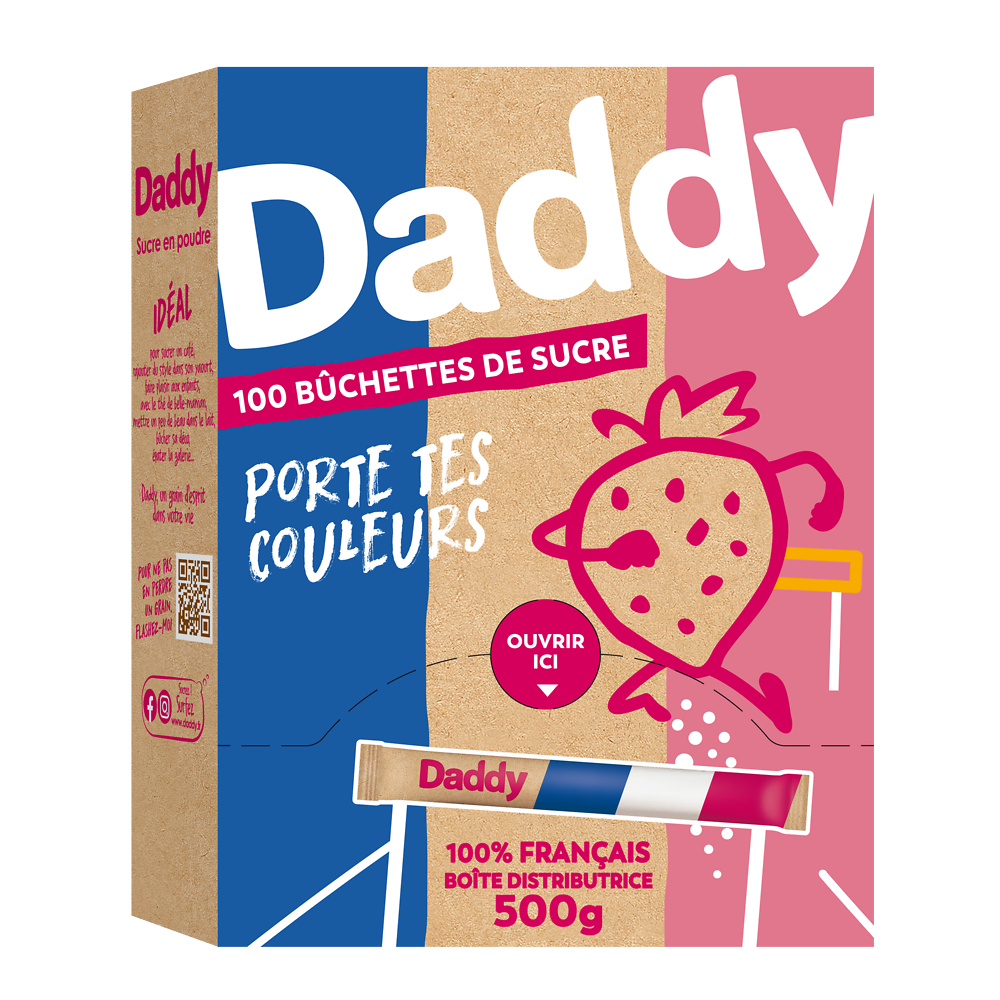 Bûchettes sucre poudre DADDY, boîte de 500g