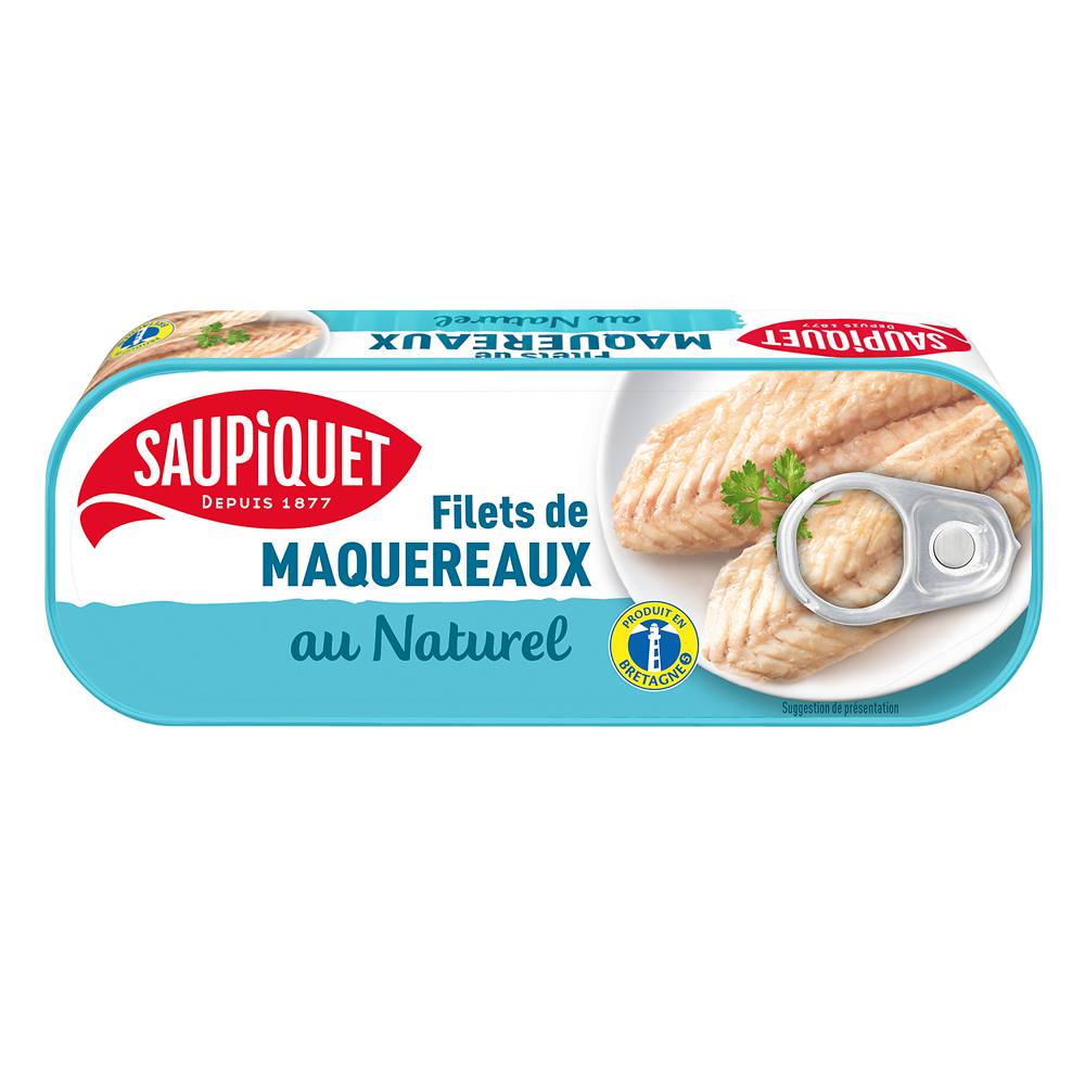 Filets de maquereaux au naturel  SAUPIQUET - 95g