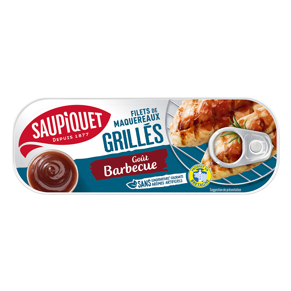 Filets de maquereaux grillés goût barbecue  SAUPIQUET - 120g