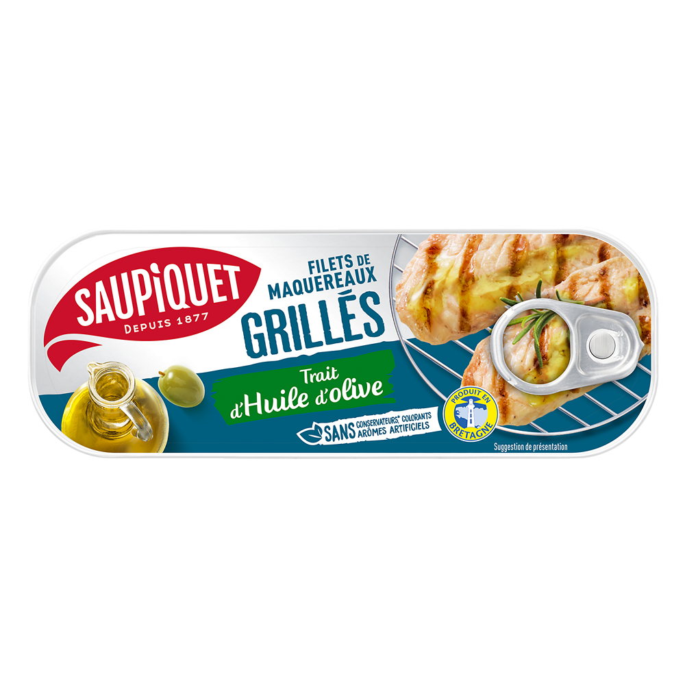 Filets de  maquereaux grillés huile d'olive  SAUPIQUET - 120g