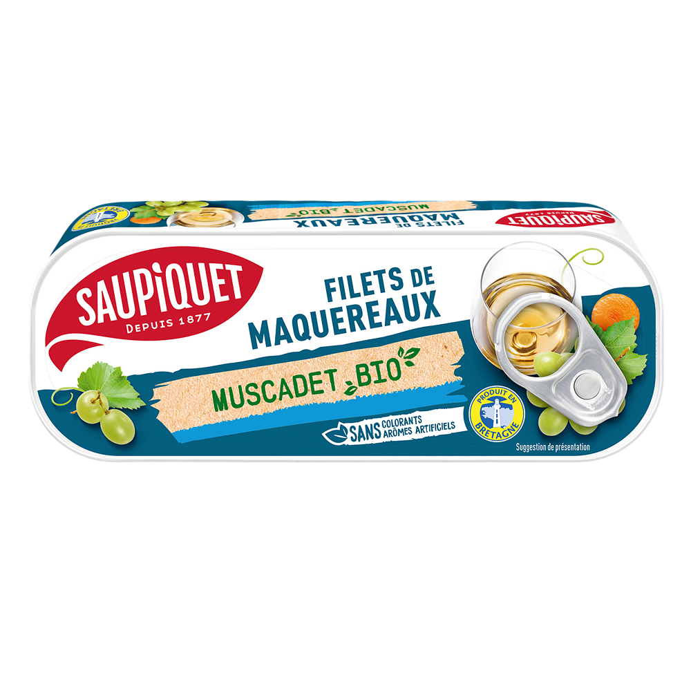 Filets de maquereaux au muscadet bio  SAUPIQUET - 120g