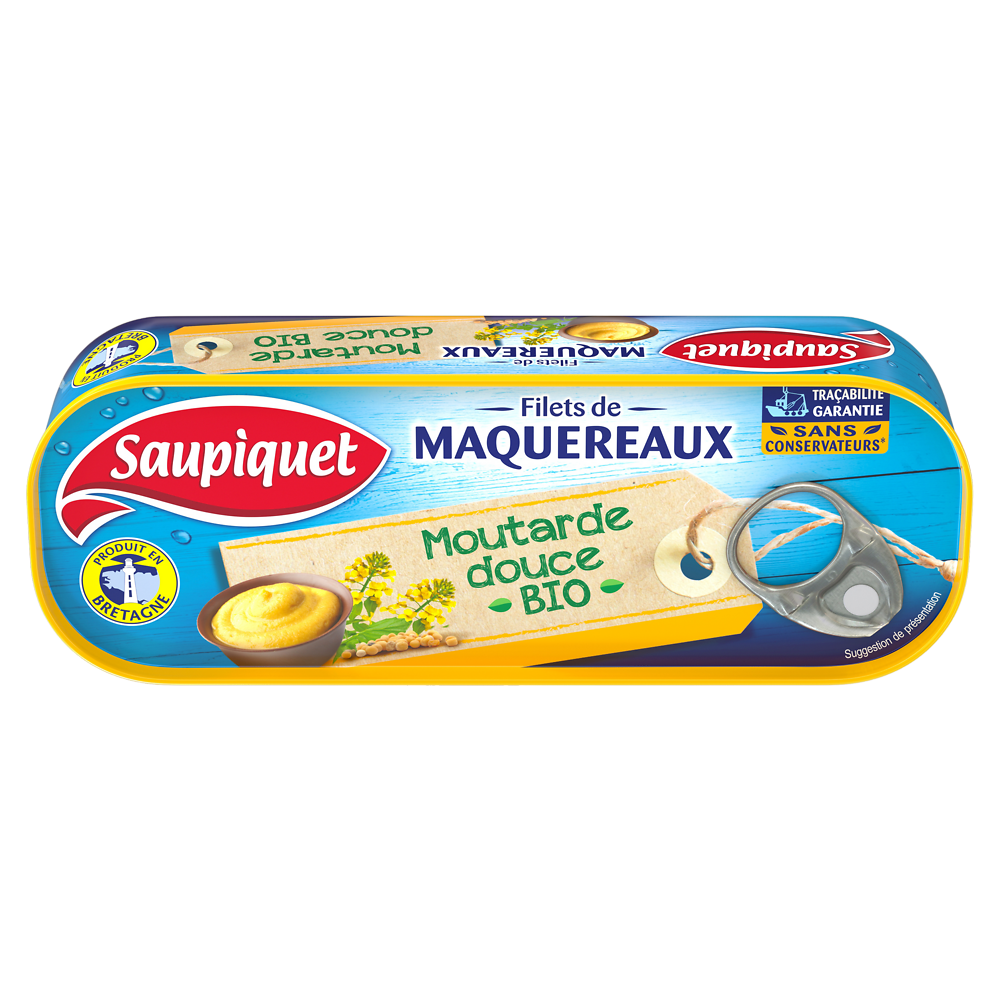 Filets de maquereaux à la moutarde douce bio  SAUPIQUET - 120g