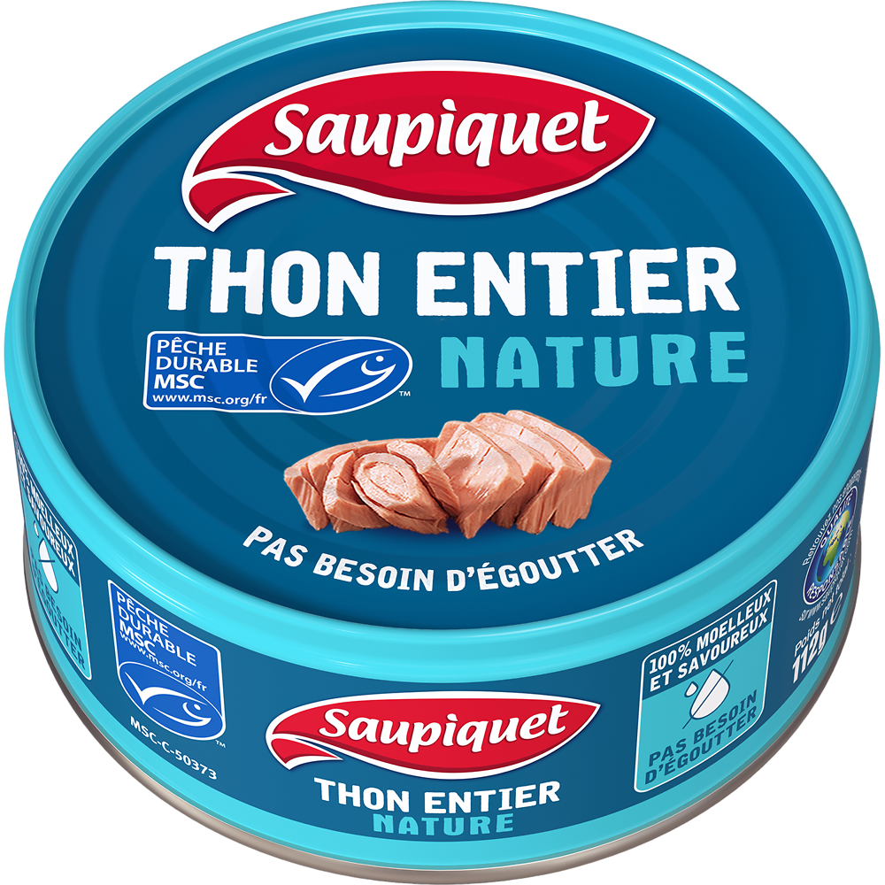 Thon entier nature msc SAUPIQUET 112g 1/5