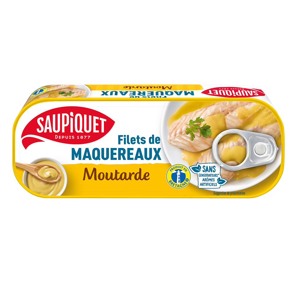 Filets de maquereaux à la moutarde  SAUPIQUET - 169g