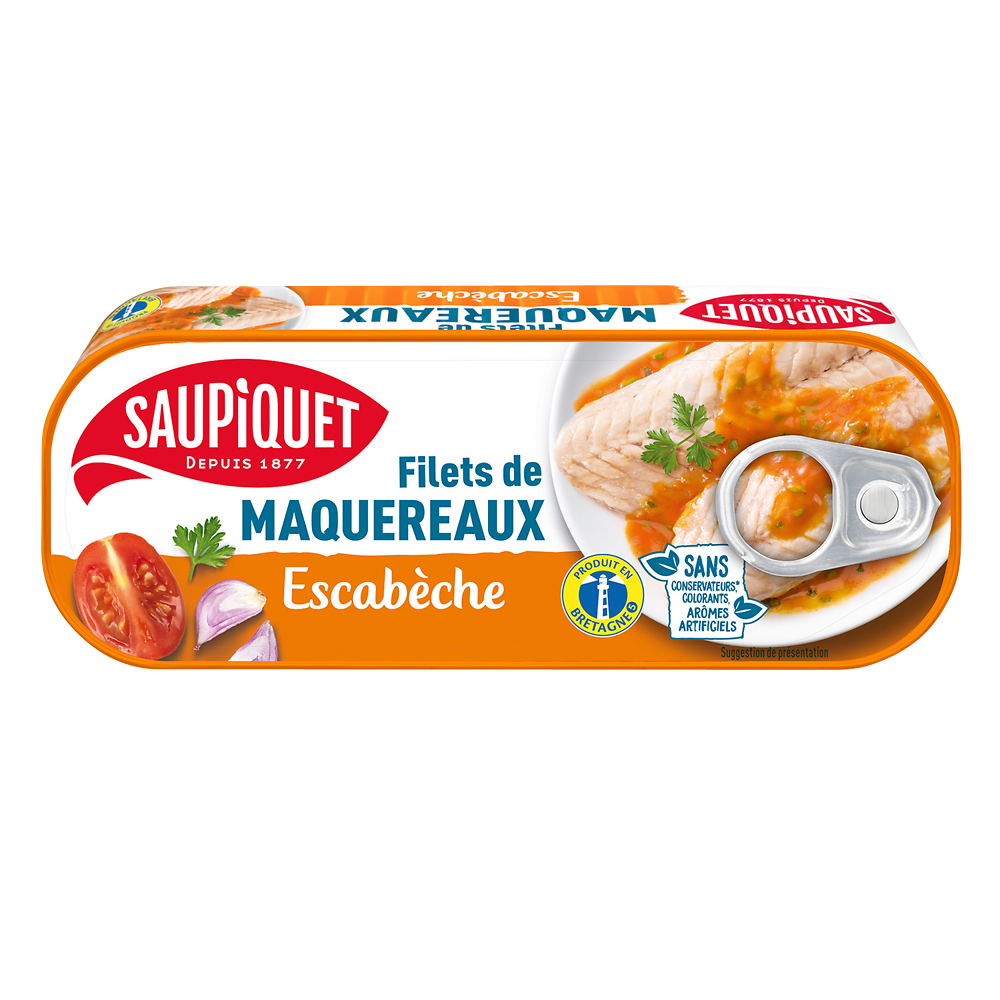 Filets de maquereaux sauce escabèche  SAUPIQUET -  169g