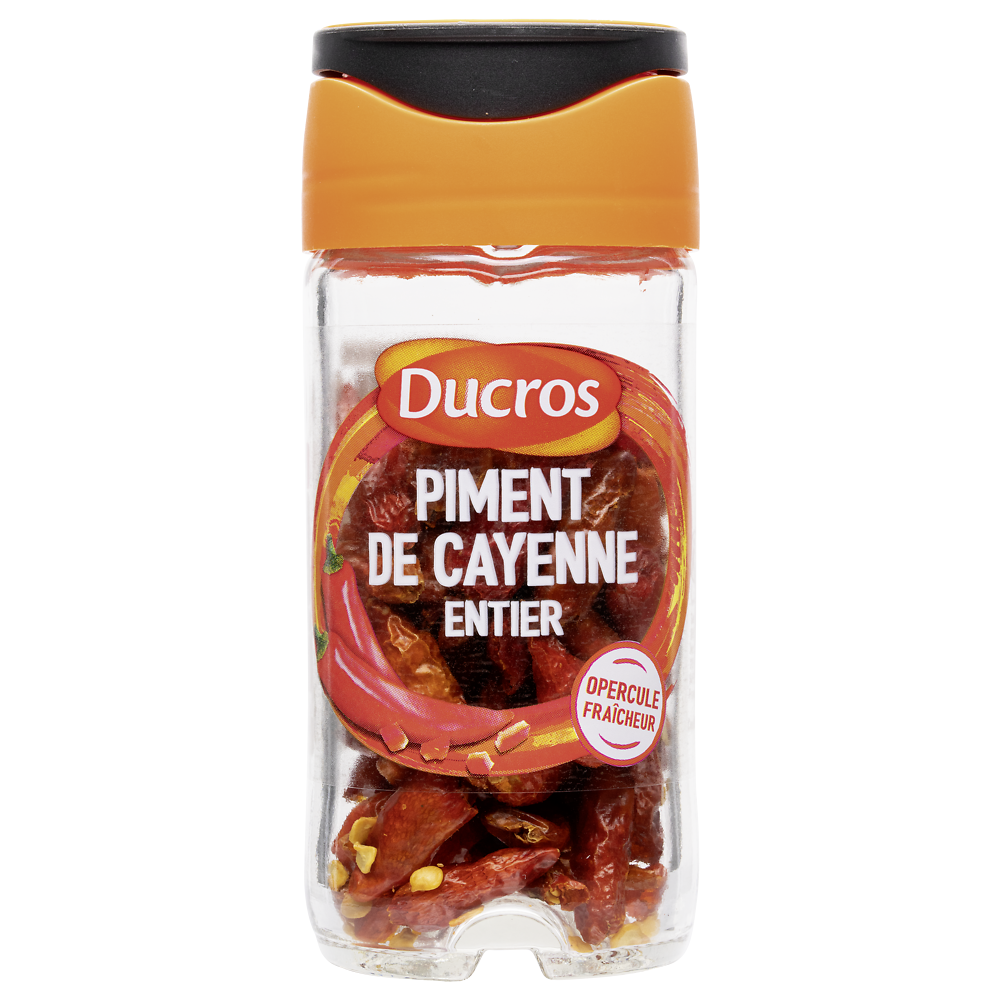 Piments de Cayenne entiers, DUCROS, flacon duc de 11g