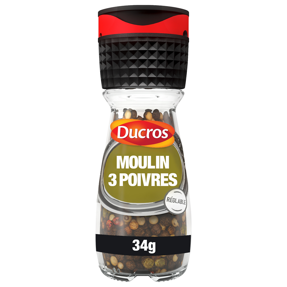 Moulin 3 poivres, DUCROS, 34g