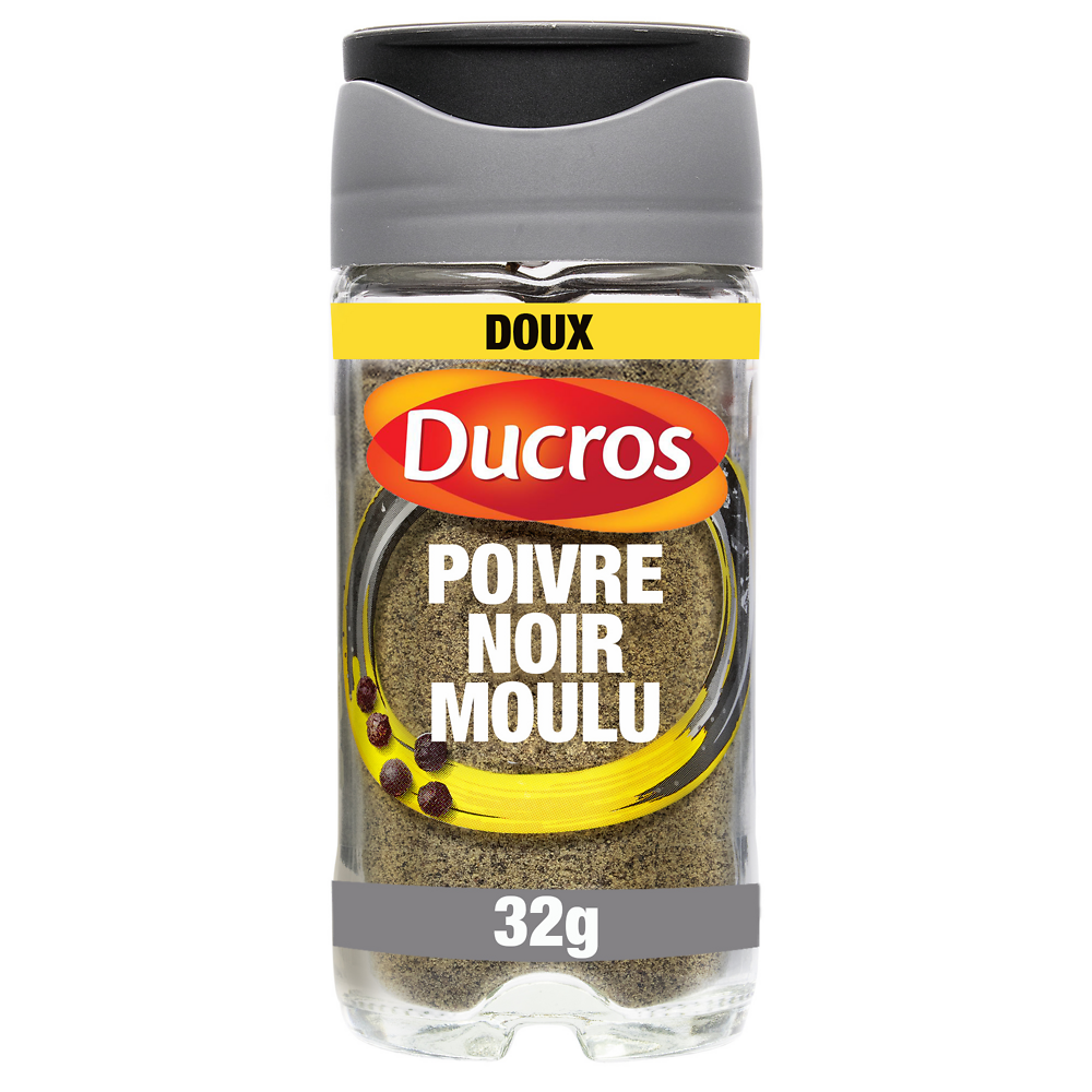 Poivre noir moulu doux n°5 DUCROS, 32g