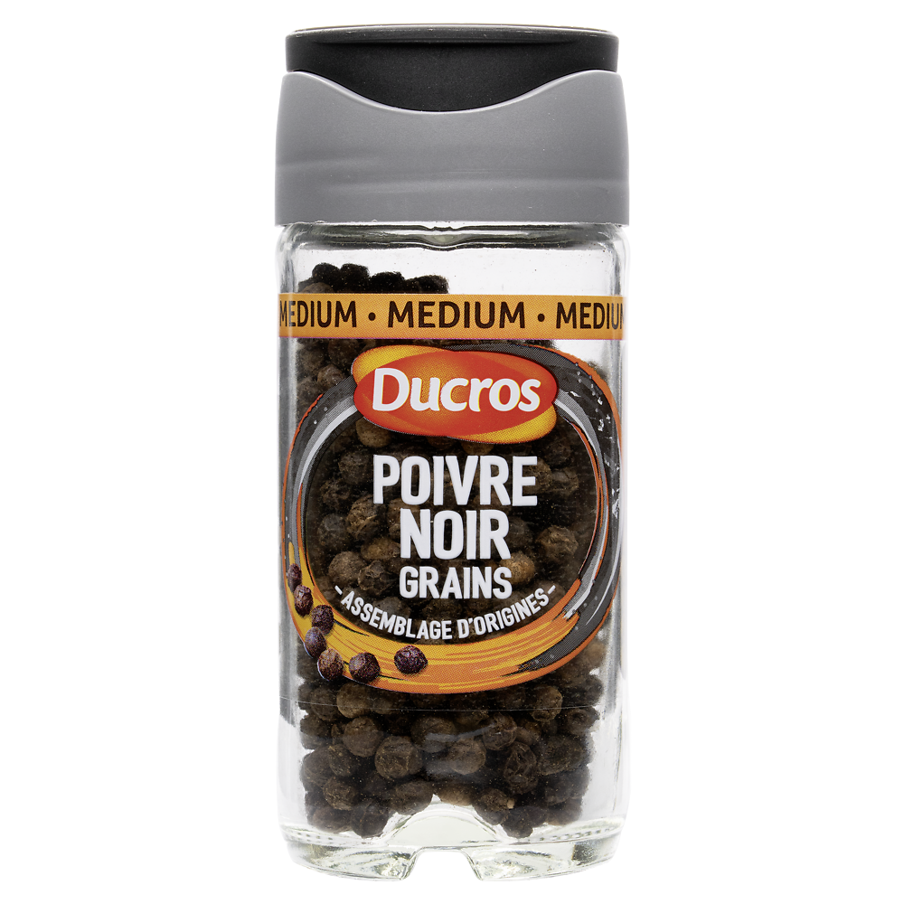 Poivre noir grains classique n° 6 DUCROS, flacon de 48g