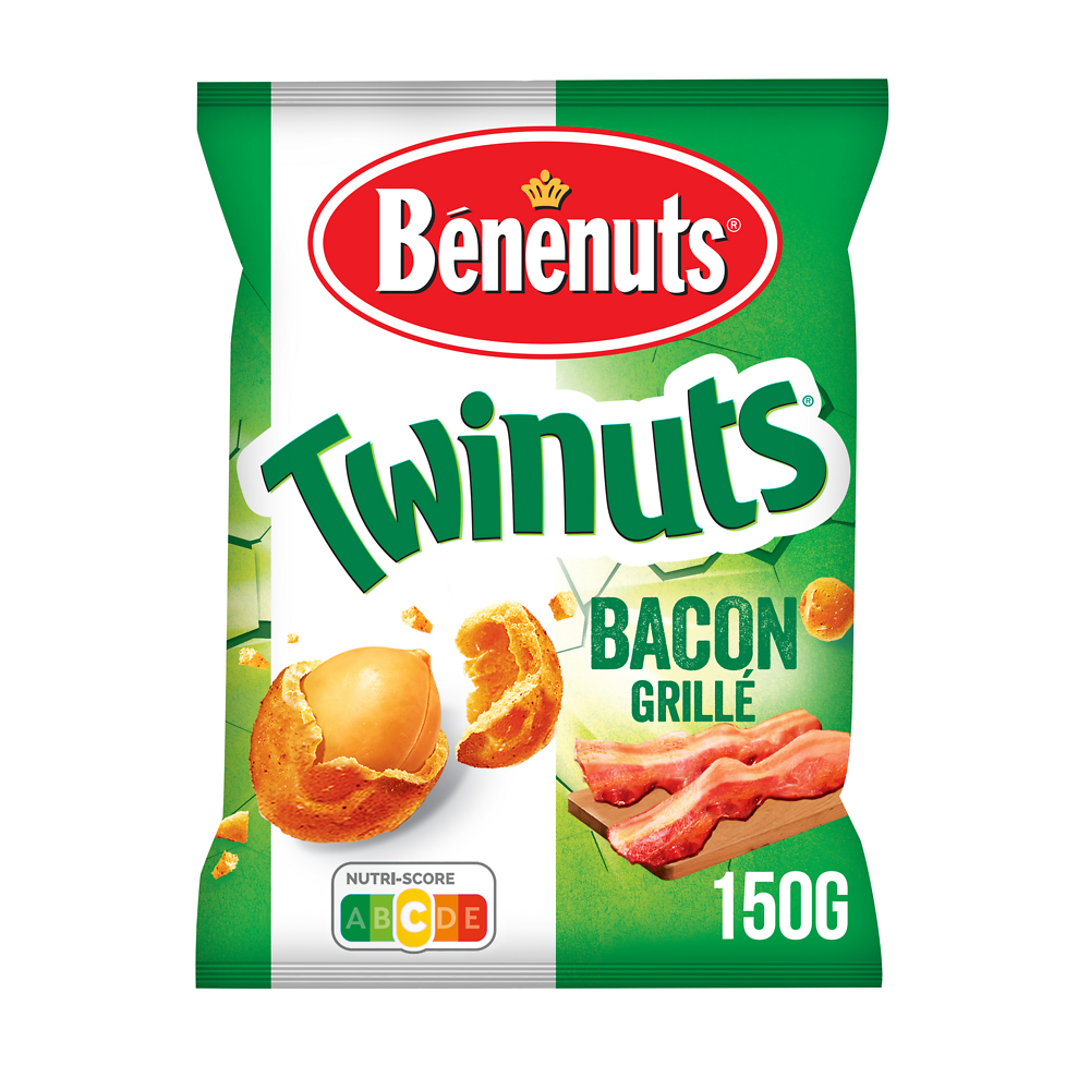 Cacahuètes enrobées BENENUTS TWINUTS Goût bacon - 150g