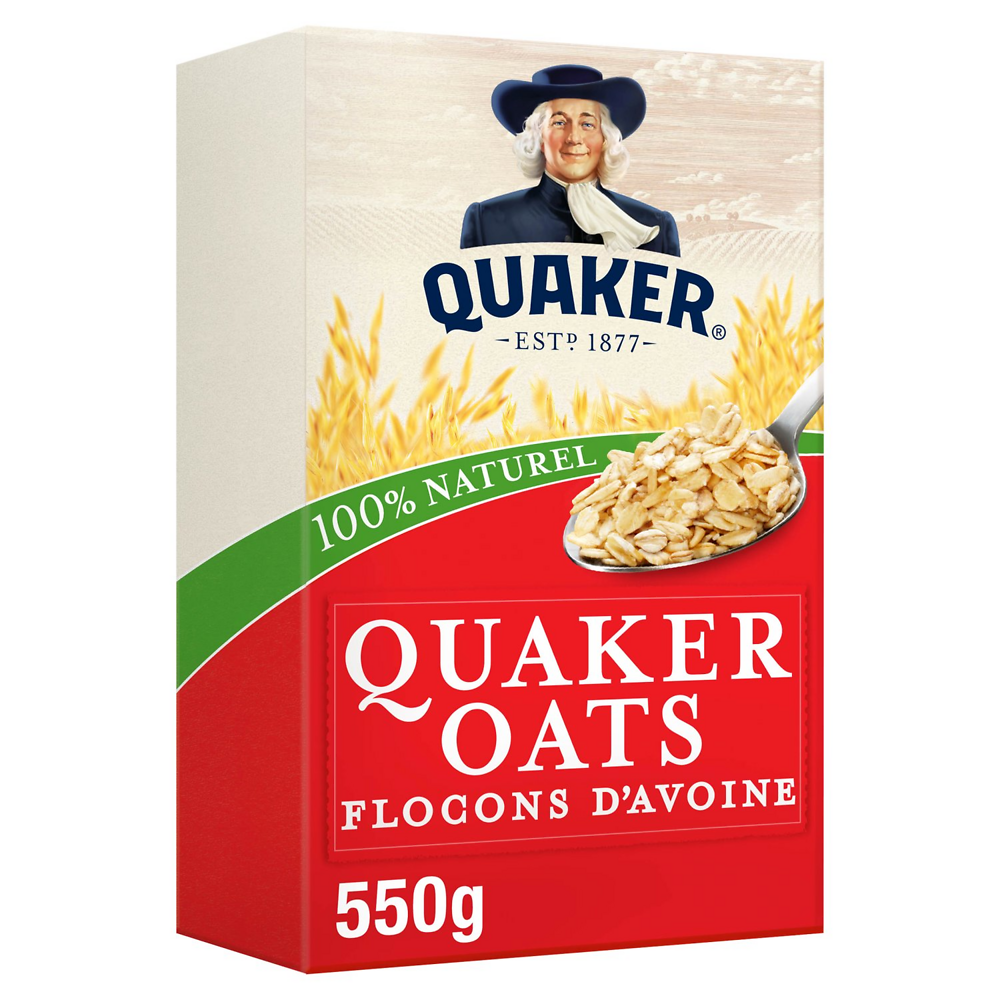 Céréales aux flocons d'avoine QUAKER, paquet de 550g