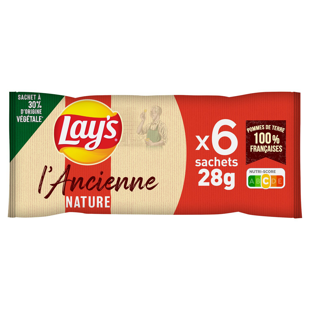 Chips nature à l'ancienne LAY'S paquet 6x28g