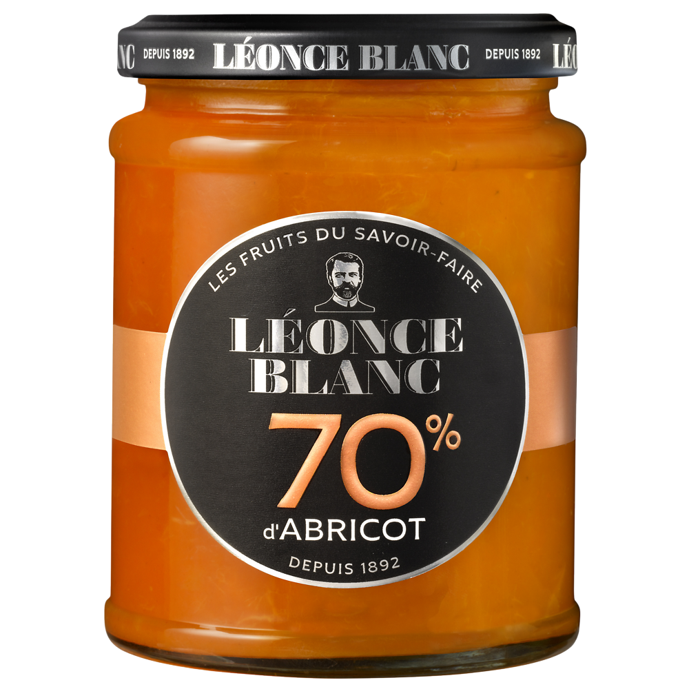 Confiture aux abricots 70% LEONCE BLANC 320g