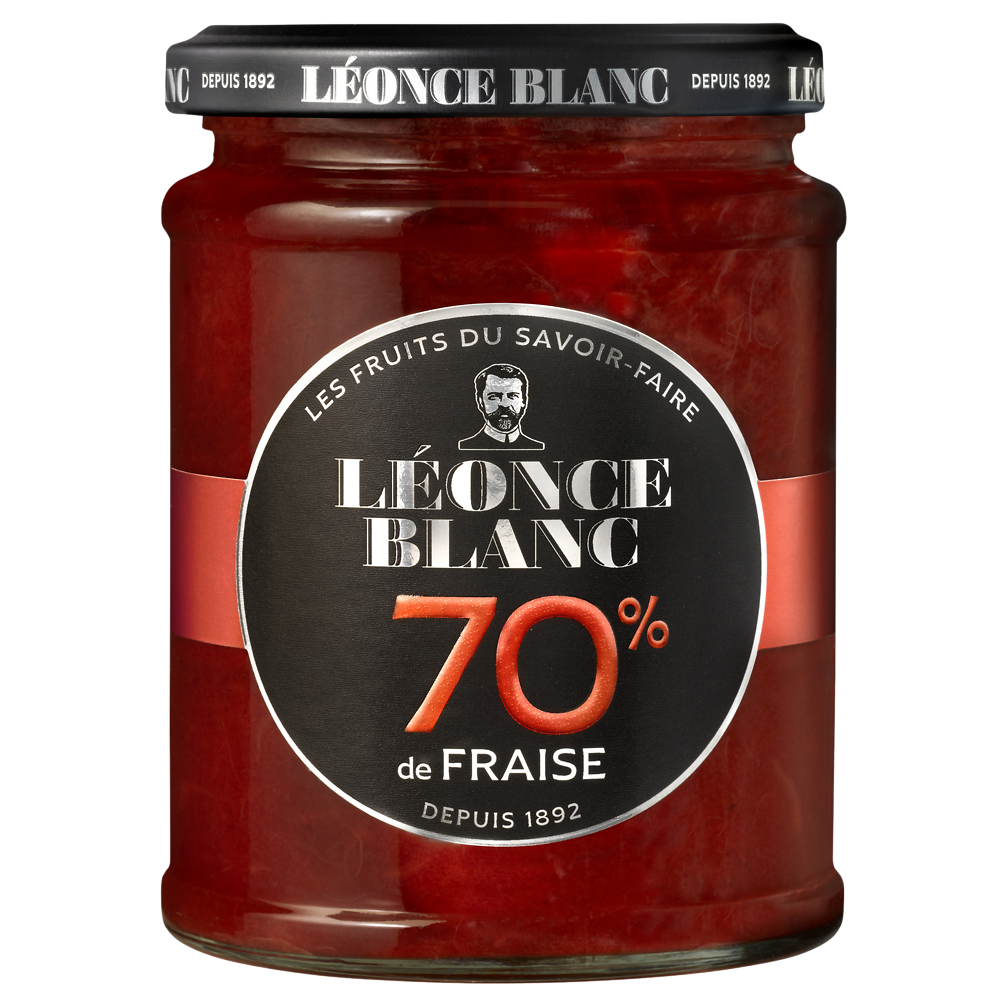 Confiture aux fraises 70% LEONCE BLANC 320g