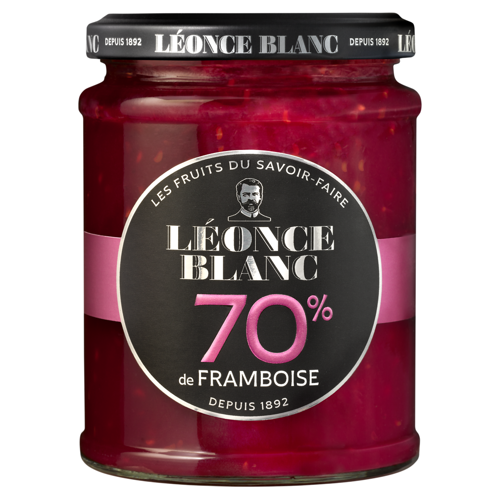 Confiture aux framboises 70% LEONCE BLANC 320g