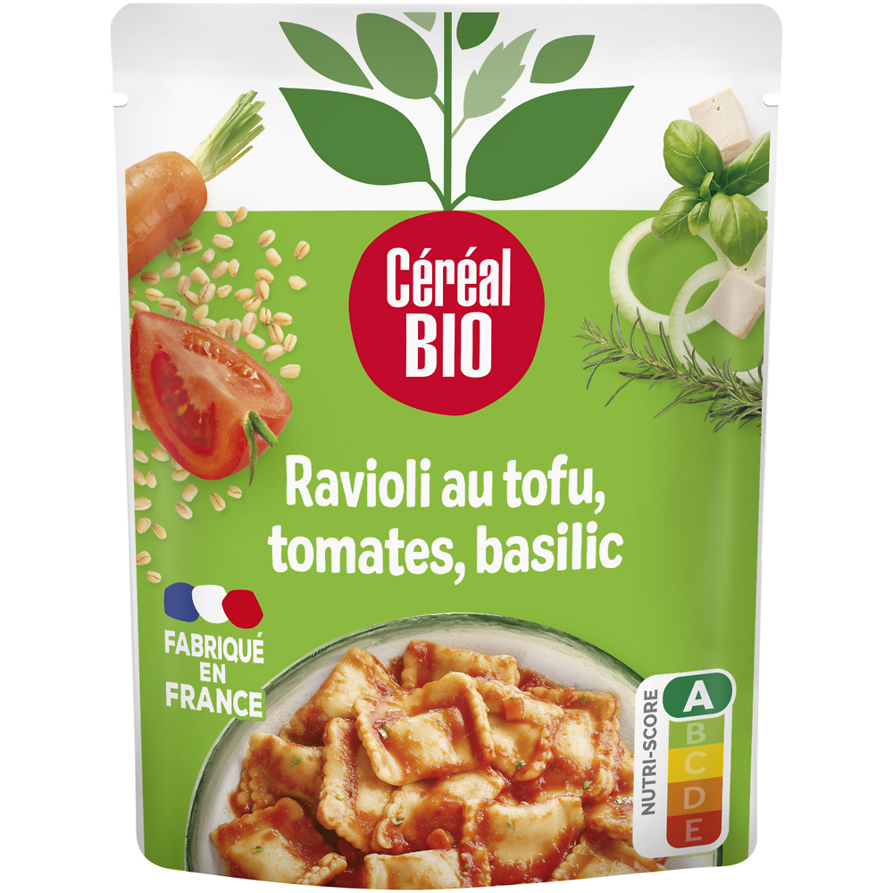 Ravioli Tofu Basilic repas express CEREAL BIO  - 267g