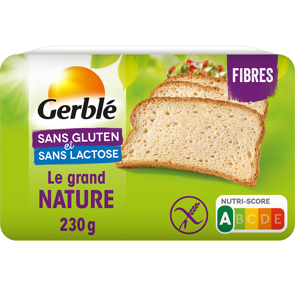 Pain  Grand Nature sans gluten GERBLE  -  230g