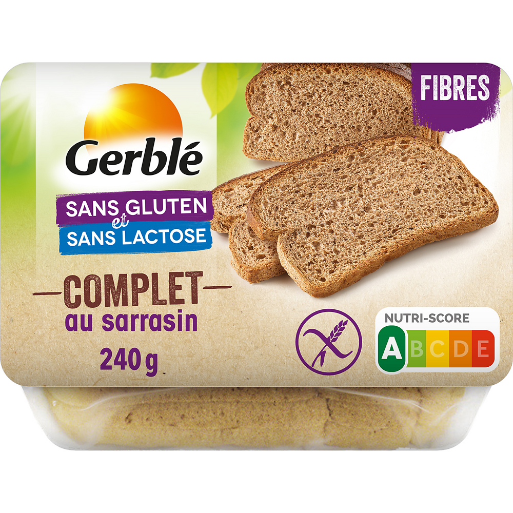 Pain Complet Sarrasin Sans Gluten GERBLE  -  240g