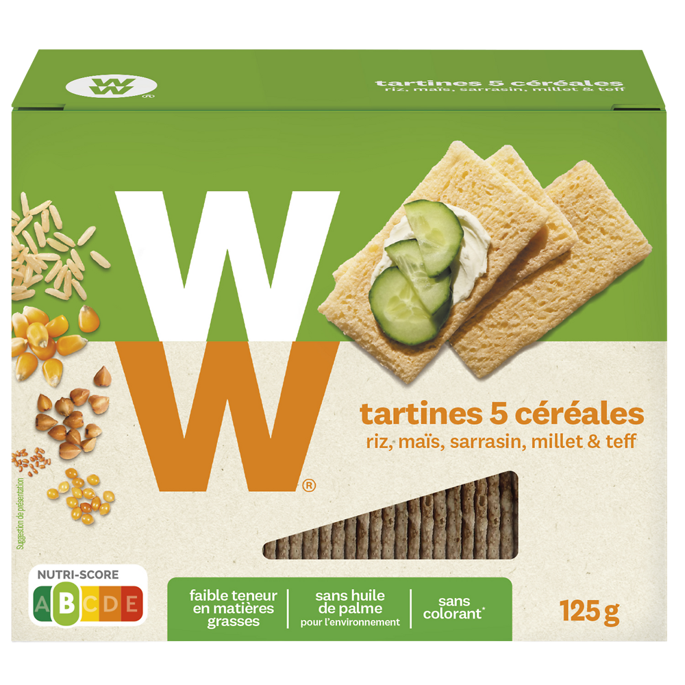 Tartines craquantes 5 céréales WW -  125g